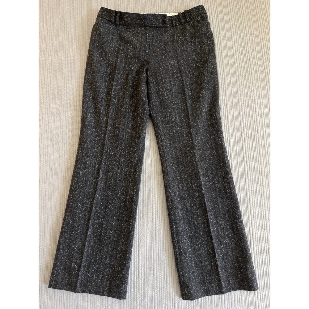 Talbots Gray Pinstripe Wool Blend Trousers